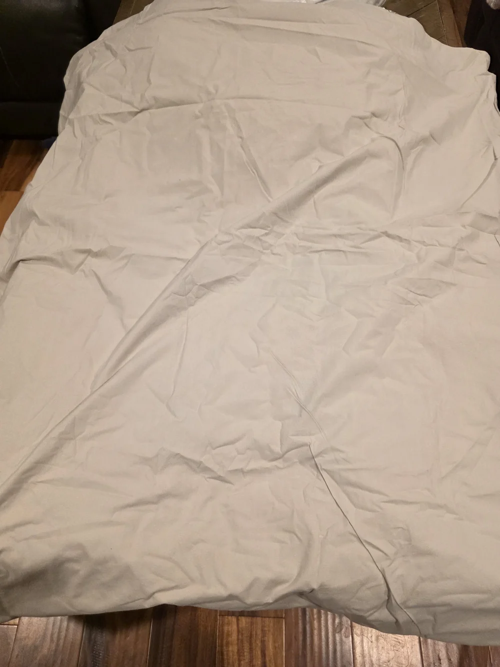Quince Organic Brushed Cotton Duvet Cover - Light Grey - Twin